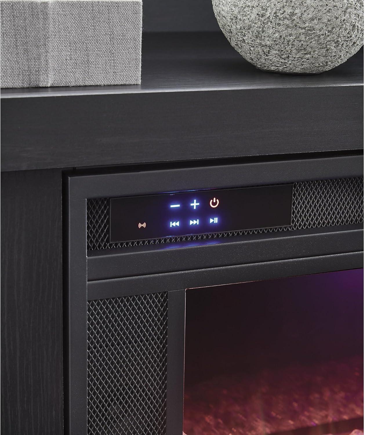 imageSignature Design by Ashley 24quot Electric Fireplace Insert with LED Remote Control 6 Temperature and 5 Brightness Settings BlackLarge