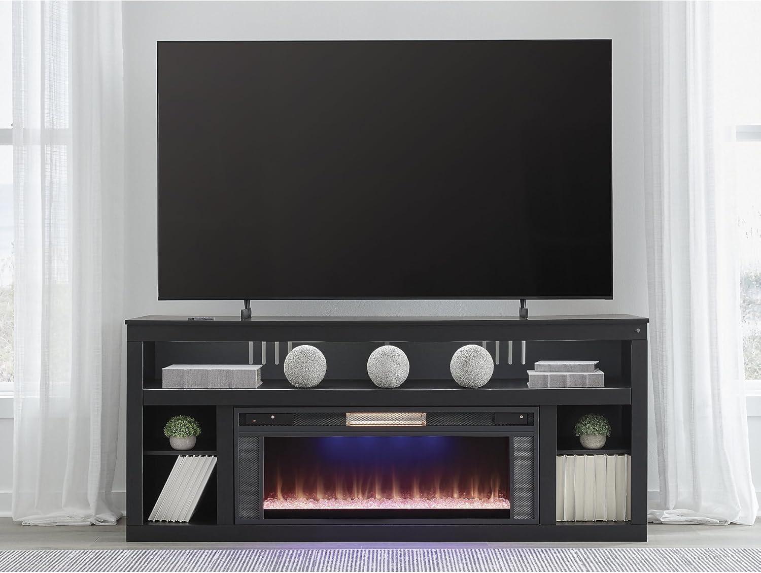 imageSignature Design by Ashley 24quot Electric Fireplace Insert with LED Remote Control 6 Temperature and 5 Brightness Settings BlackLarge