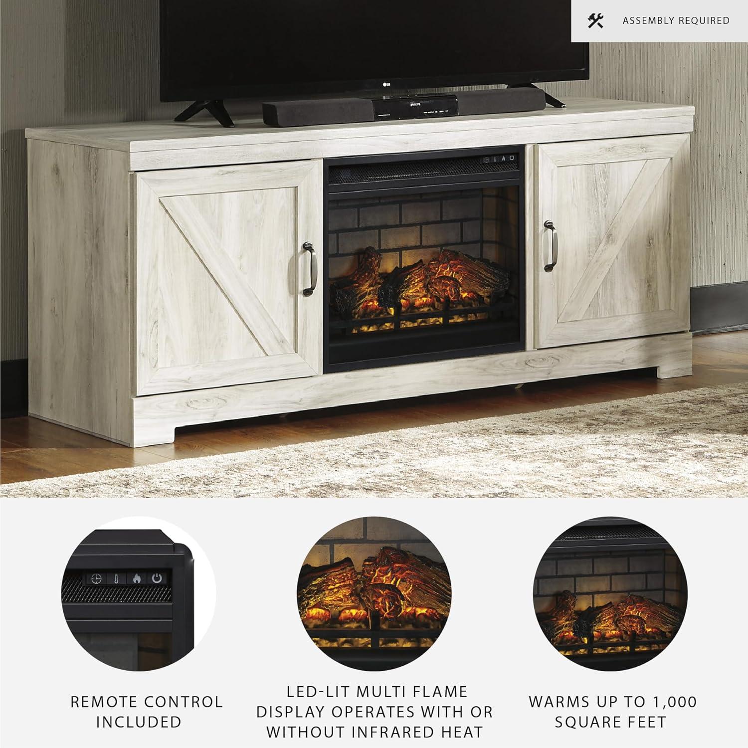 imageSignature Design by Ashley 24quot Electric Fireplace Insert with LED Remote Control 6 Temperature and 5 Brightness Settings BlackStandard