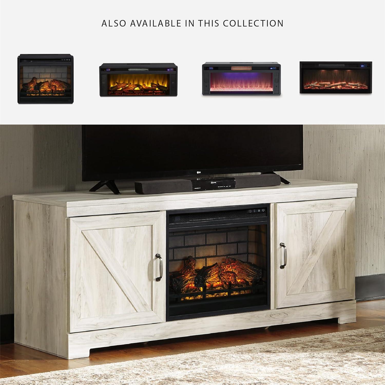 imageSignature Design by Ashley 24quot Electric Fireplace Insert with LED Remote Control 6 Temperature and 5 Brightness Settings BlackStandard