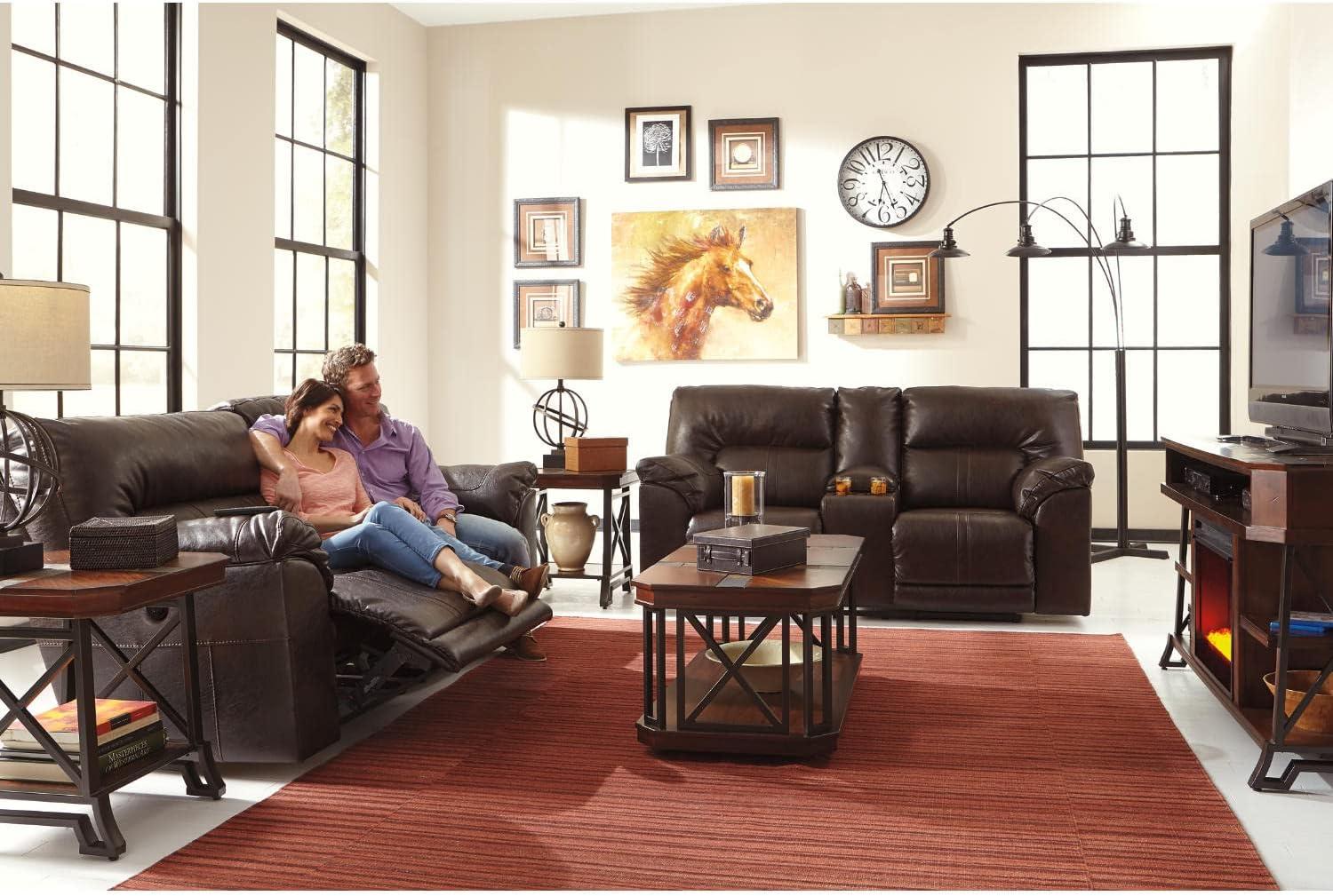 imageSignature Design by Ashley 24quot Electric Fireplace Insert with LED Remote Control 6 Temperature and 5 Brightness Settings BlackStandard