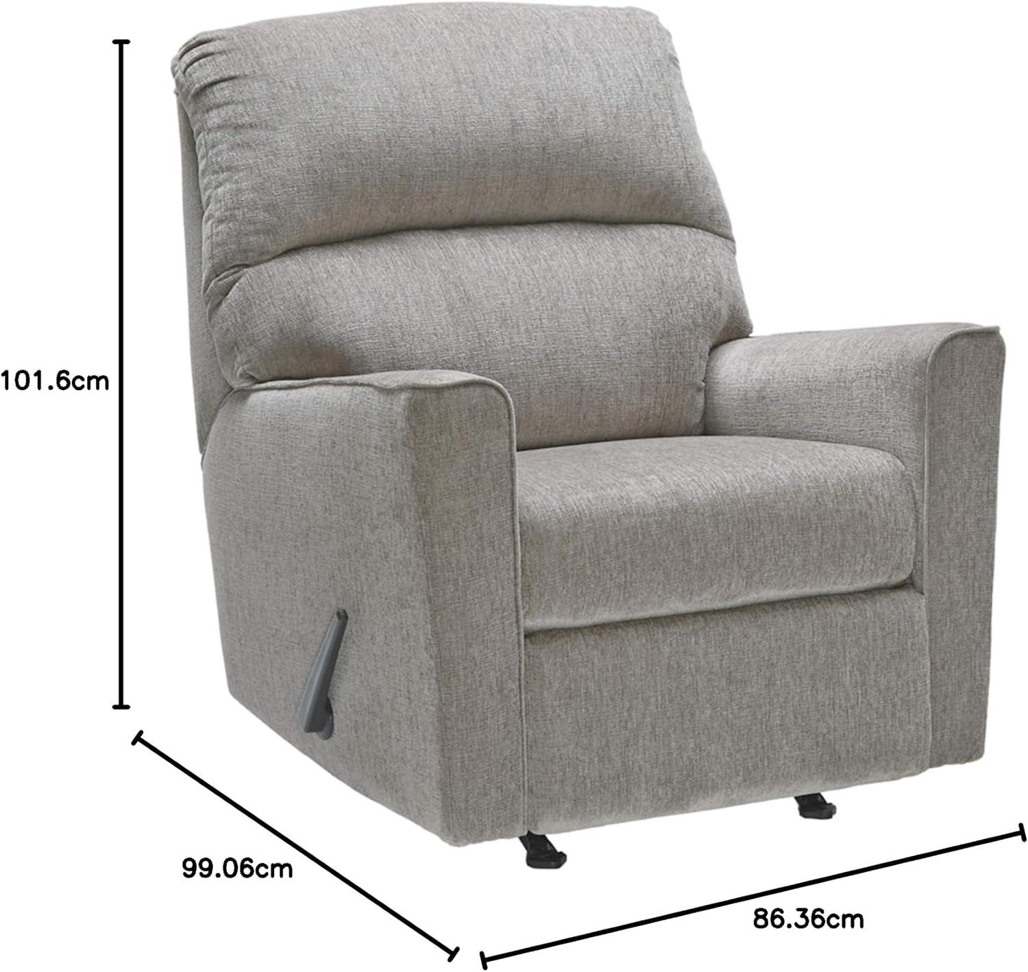 imageSignature Design by Ashley Altari Modern Nursery Manual Rocker Recliner Light GrayGrey