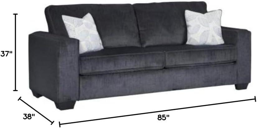 imageSignature Design by Ashley Altari Modern Sofa with 2 Accent Pillows Light GraySlate Gray