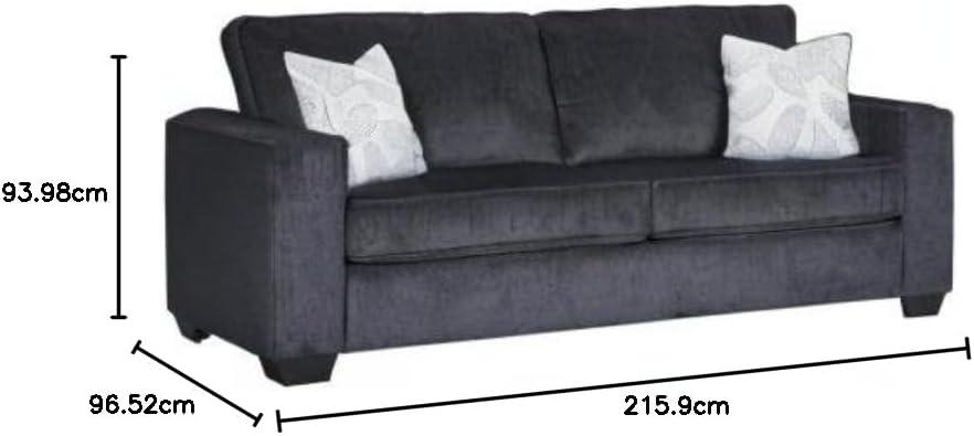 imageSignature Design by Ashley Altari Modern Sofa with 2 Accent Pillows Light GraySlate Gray