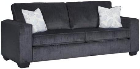 imageSignature Design by Ashley Altari Modern Sofa with 2 Accent Pillows Light GraySlate Gray