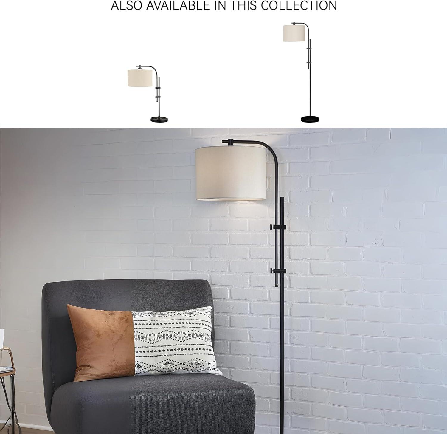 imageSignature Design by Ashley Baronvale 60quot Modern Metal Adjustable Floor Lamp BlackBlack