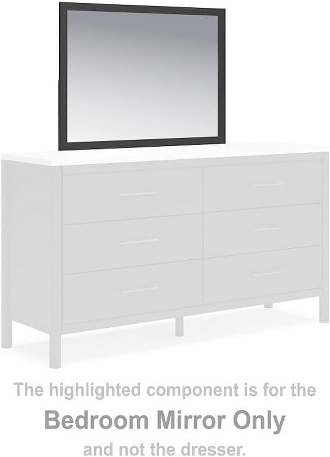 imageSignature Design by Ashley Cadmori Modern Framed Bedroom Mirror for Wall and Dresser Mount BlackBlack