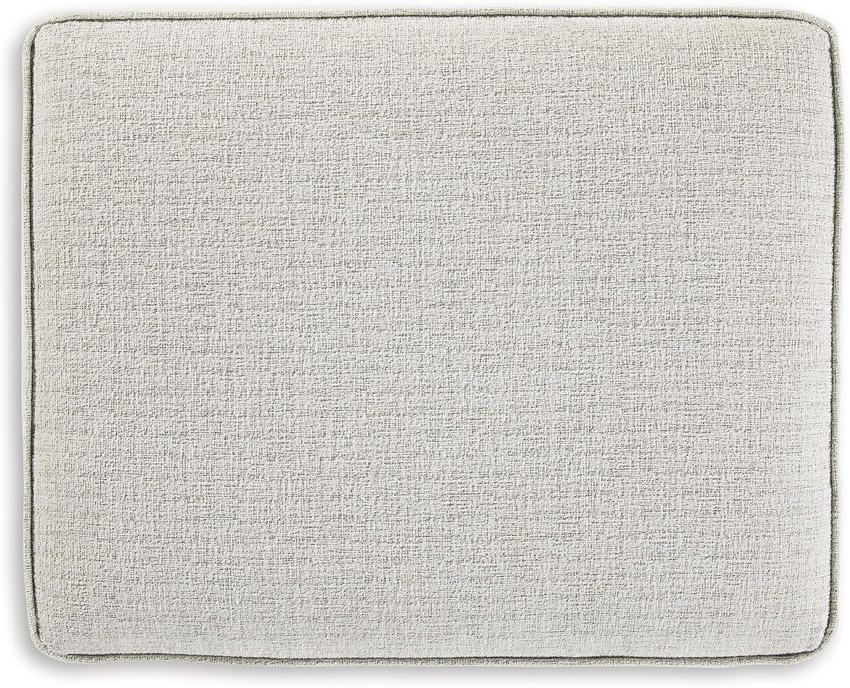 imageSignature Design by Ashley Cashton Contemporary Accent Ottoman with Faux Wood Finished Exposed Feet Foam Cushion Crosshatched Upholstery 30quot by 24quot BlueLight Brown Cream