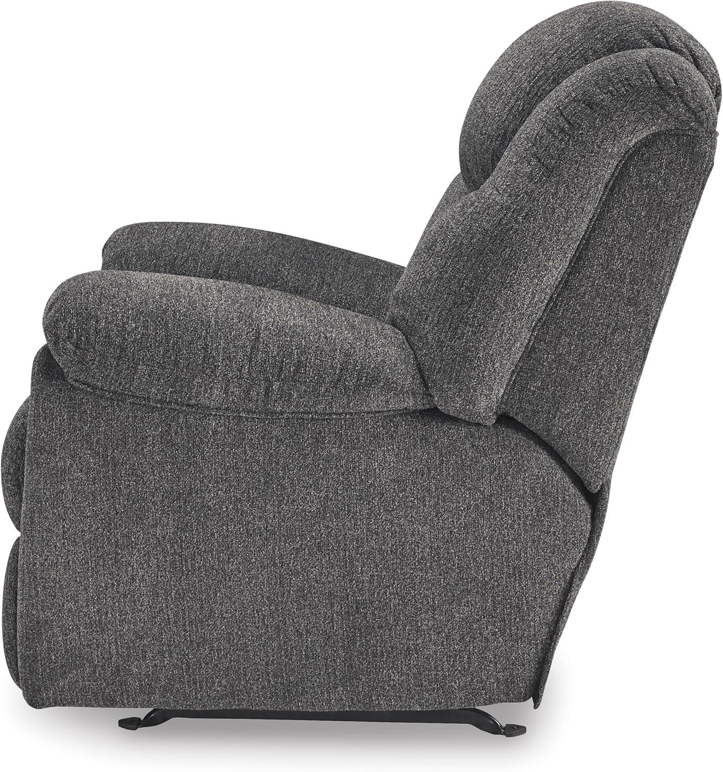 imageSignature Design by Ashley Foreside Contemporary Stain Resistant Manual Reclining Sofa GrayRecliner