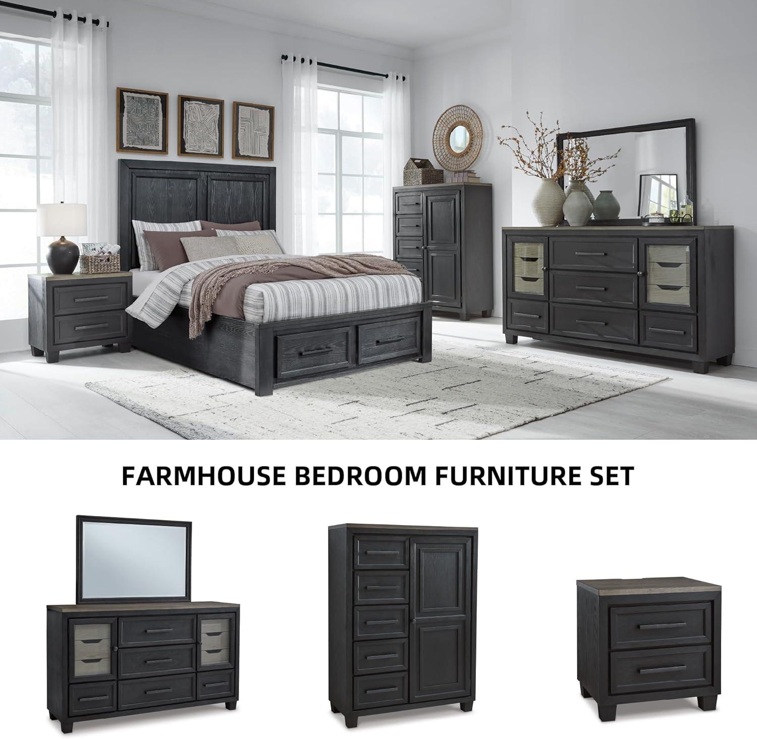 imageSignature Design by Ashley Foyland Contemporary Door Chest with FeltLined Top Drawer Black