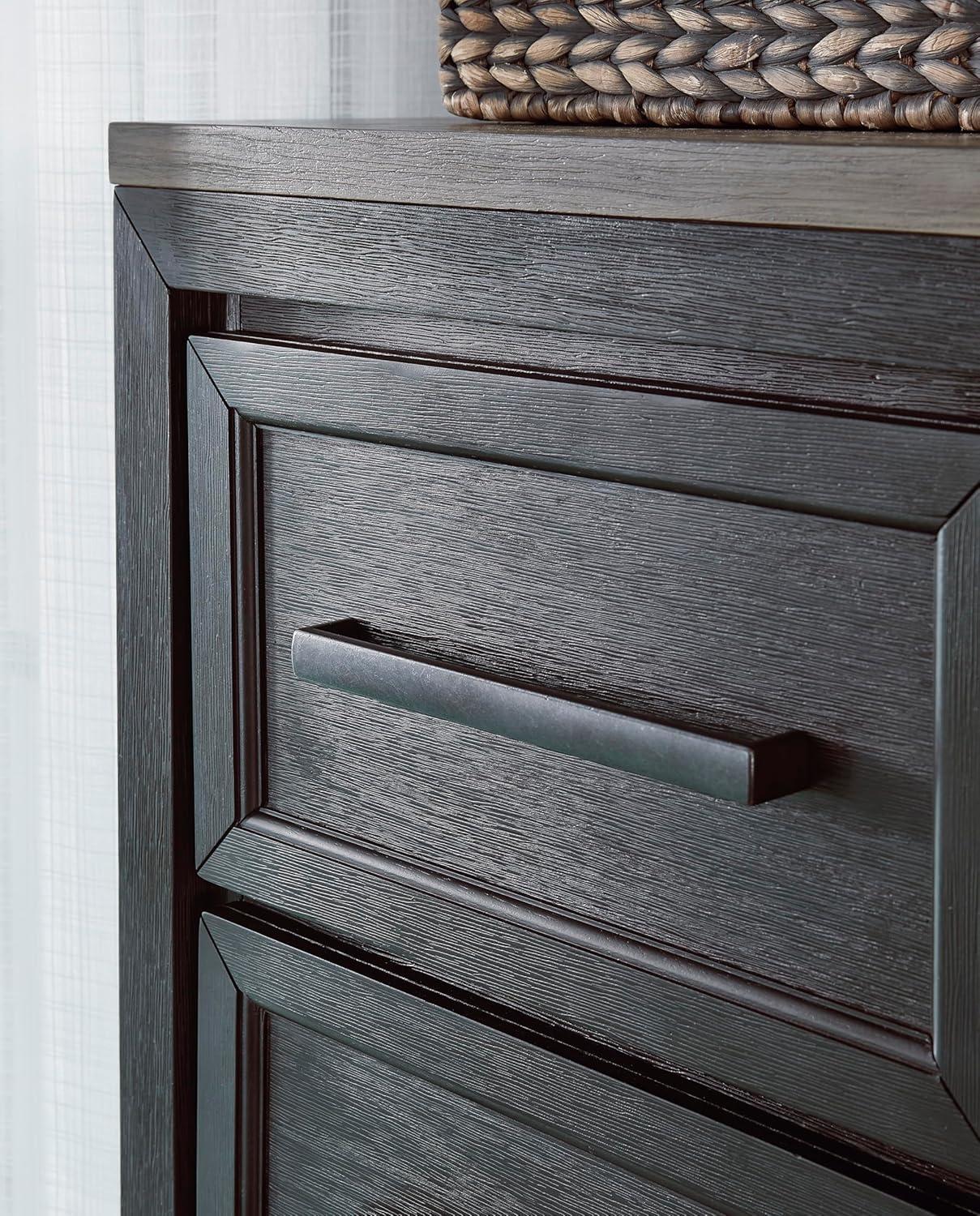 imageSignature Design by Ashley Foyland Contemporary Door Chest with FeltLined Top Drawer Black