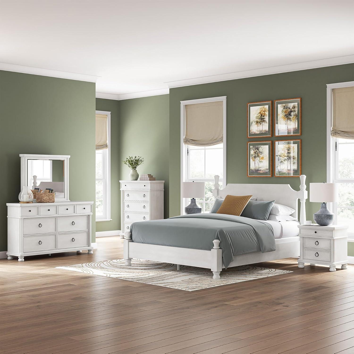 imageSignature Design by Ashley Greddinton Traditional 5Drawer Chest with Wood Finish White