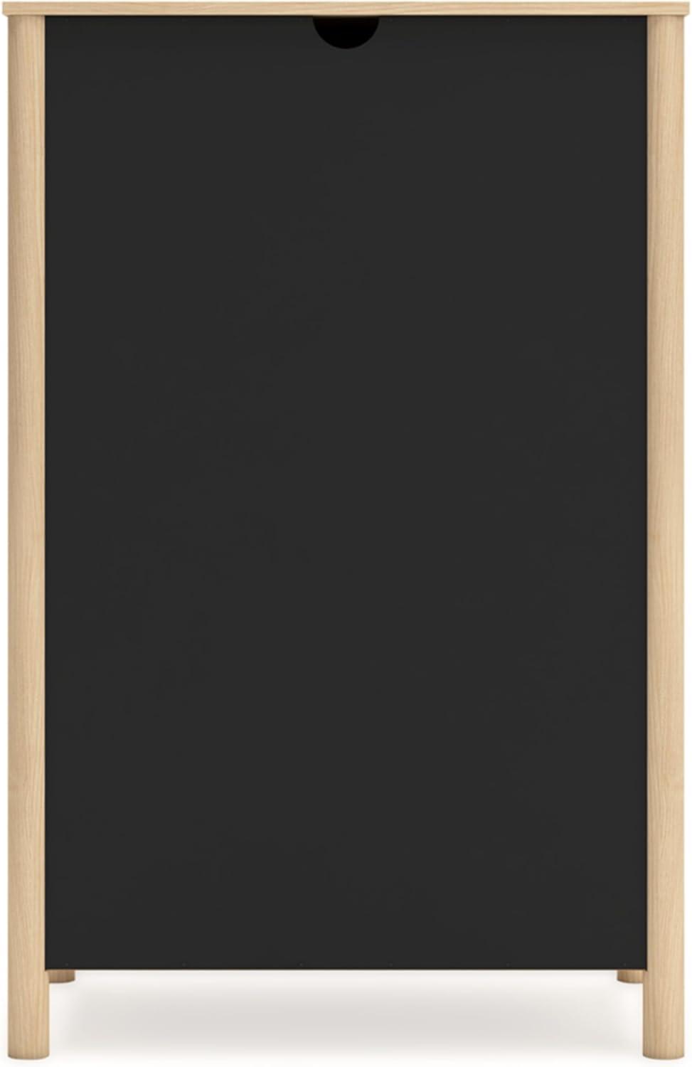 imageSignature Design by Ashley Hallityn Coastal 5 Drawer Chest with Safety Stop for Bedroom WhiteTan