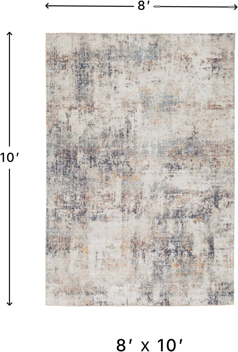 imageSignature Design by Ashley Jerelyn 5 x 7 Low Pile Bohemian Abstract Rug Multicolored Beige710 x 10 Rectangular