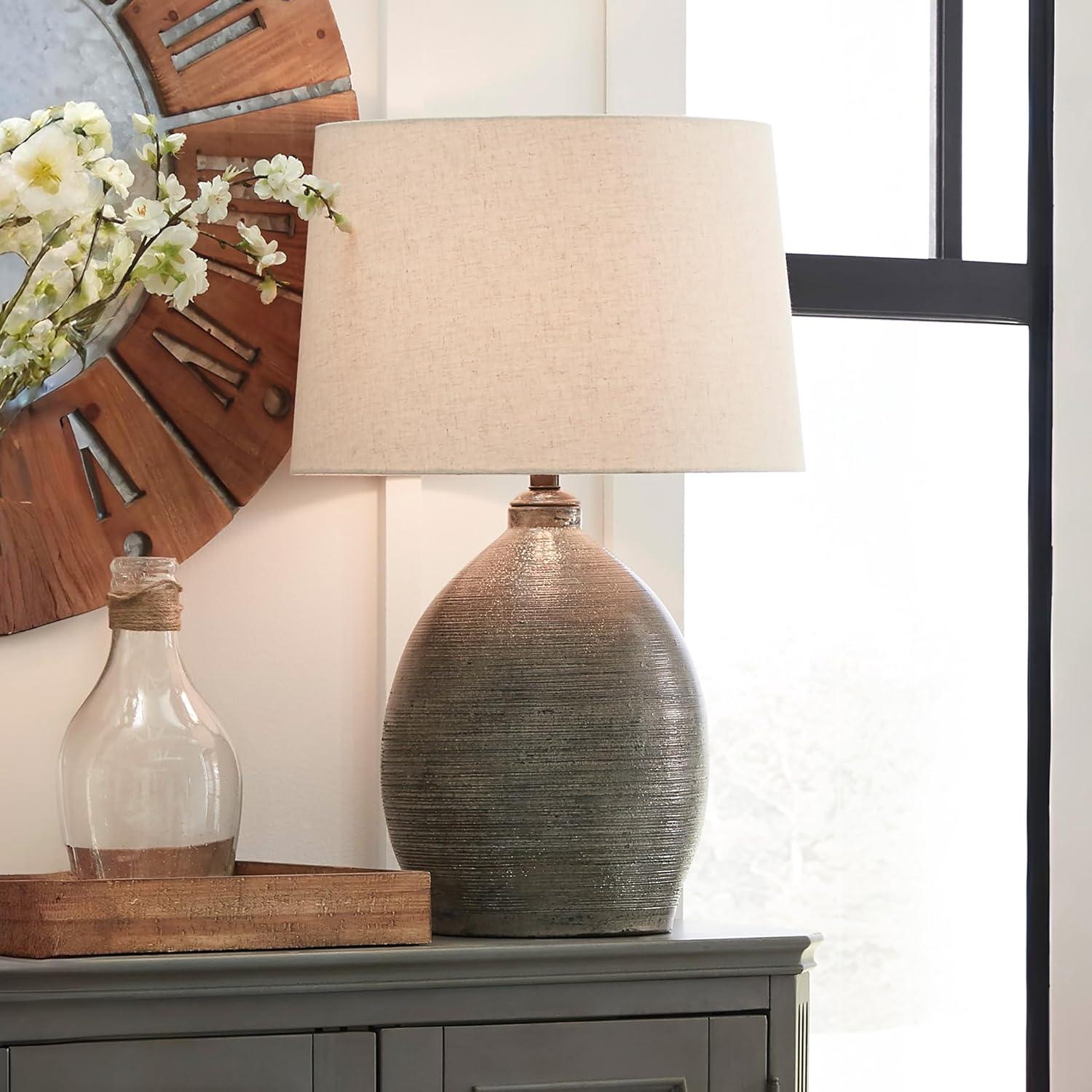 imageSignature Design by Ashley Joyelle Modern 275quot Terracotta Table Lamp Gray