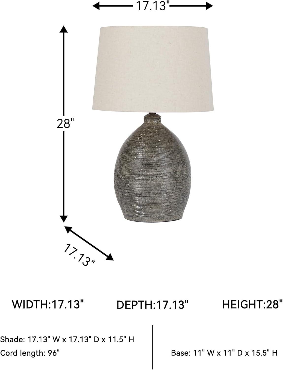 imageSignature Design by Ashley Joyelle Modern 275quot Terracotta Table Lamp Gray