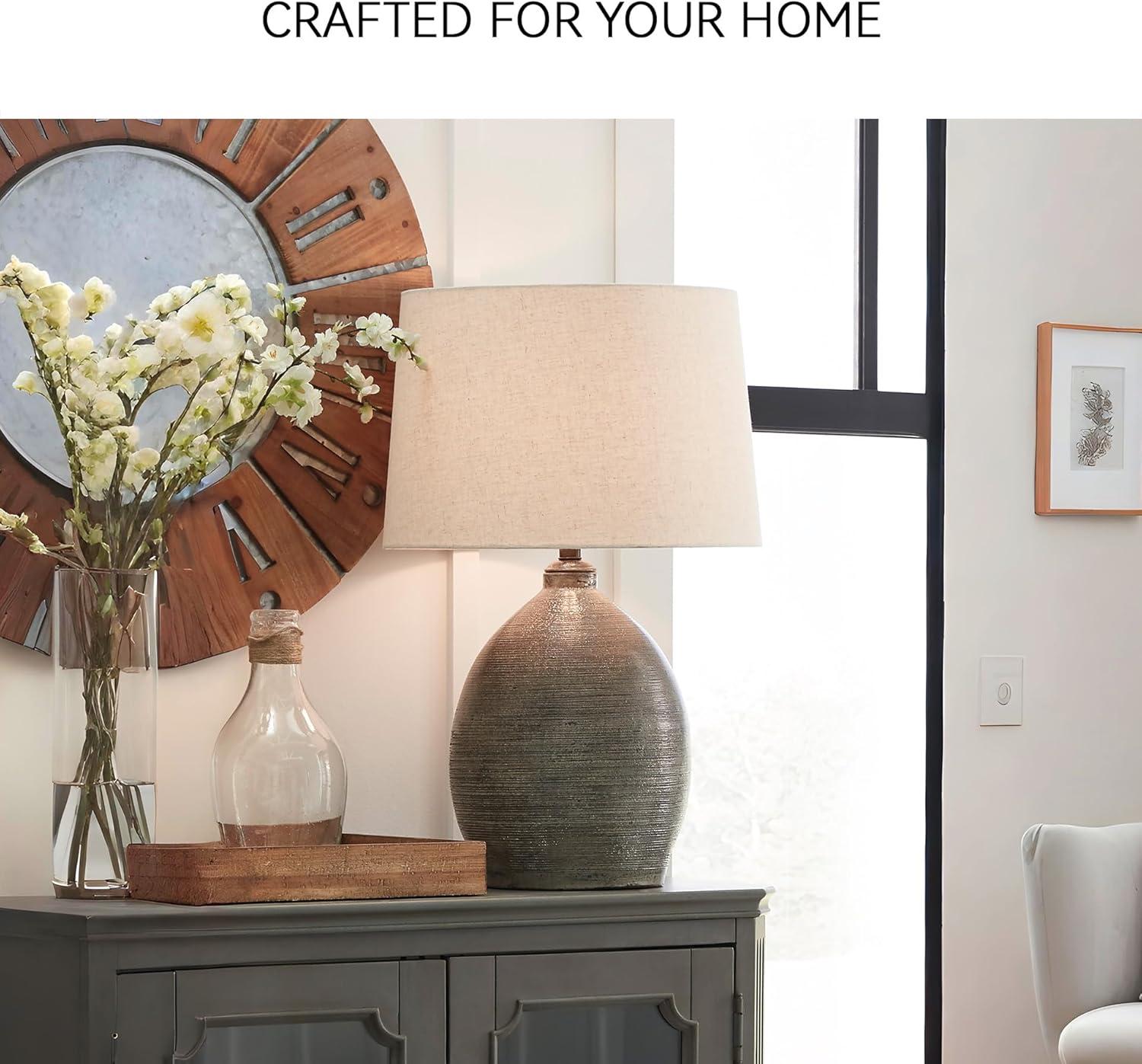 imageSignature Design by Ashley Joyelle Modern 275quot Terracotta Table Lamp Gray