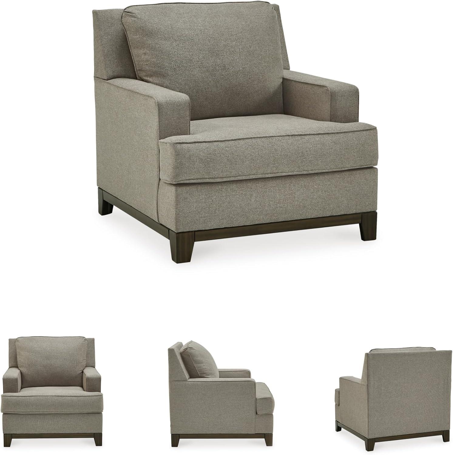 imageSignature Design by Ashley Kaywood Modern Track Arm Accent Chair Grayish Brown