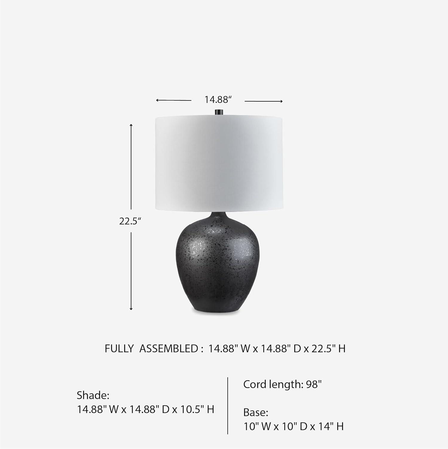 imageSignature Design by Ashley Ladstow Urban 225quot Sleek Ceramic Table Lamp Black