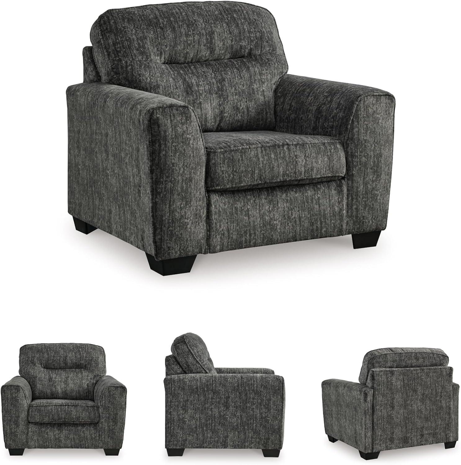 imageSignature Design by Ashley Lonoke Contemporary Upholstered Oversized Chair GrayGrey