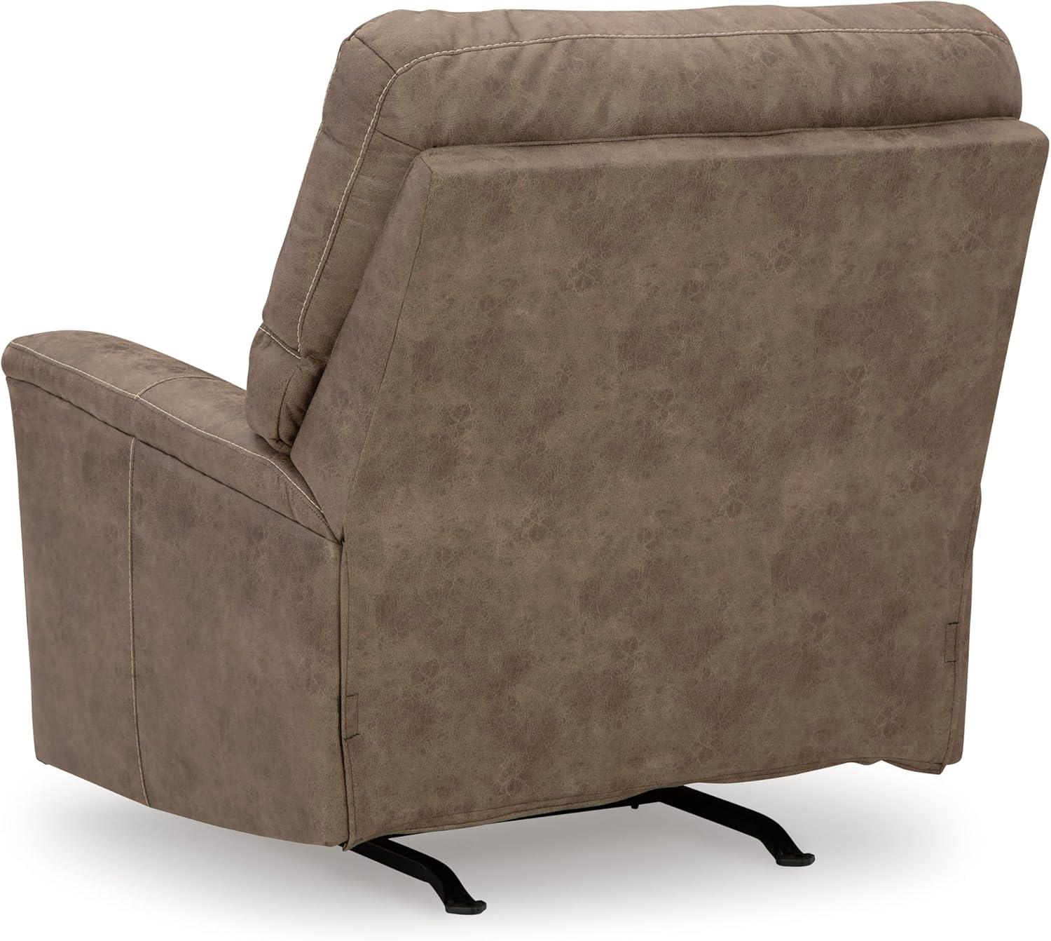 imageSignature Design by Ashley Navi Modern Recliner with Rocking Motion Dark Brown