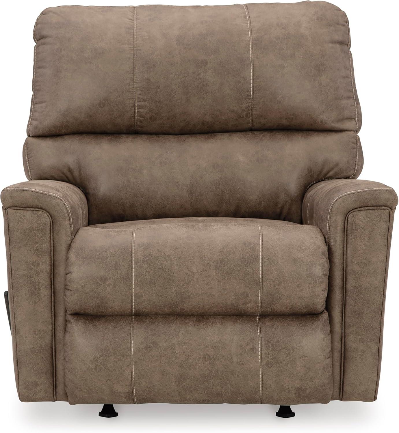 imageSignature Design by Ashley Navi Modern Recliner with Rocking Motion Dark Brown