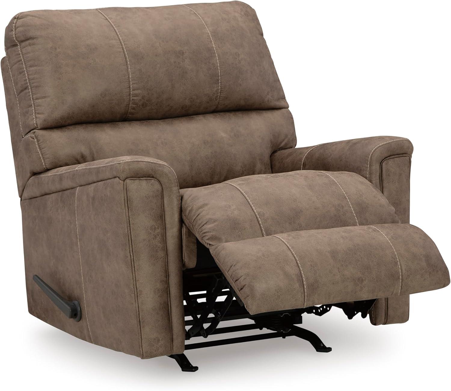imageSignature Design by Ashley Navi Modern Recliner with Rocking Motion Dark Brown