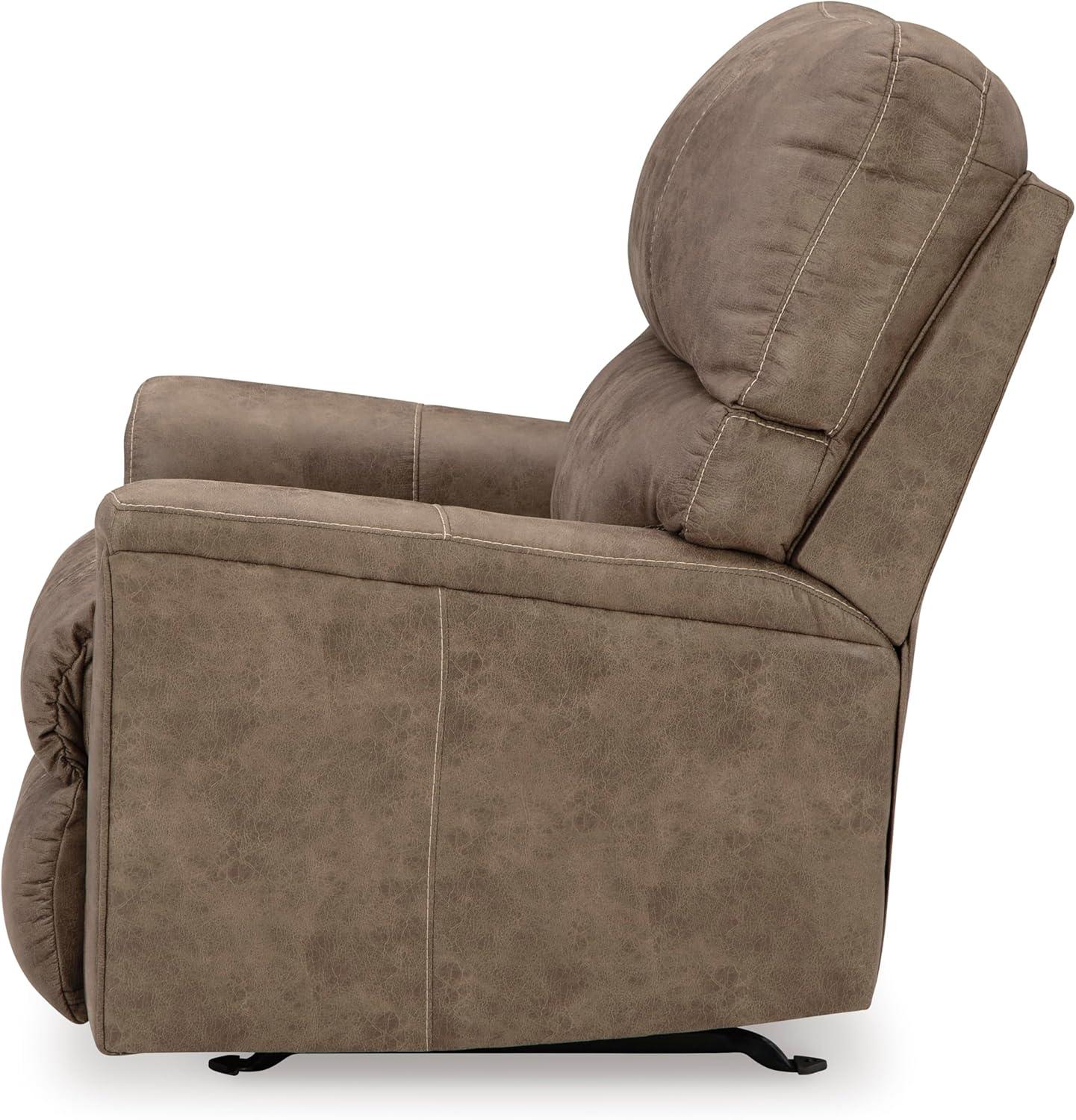 imageSignature Design by Ashley Navi Modern Recliner with Rocking Motion Dark Brown