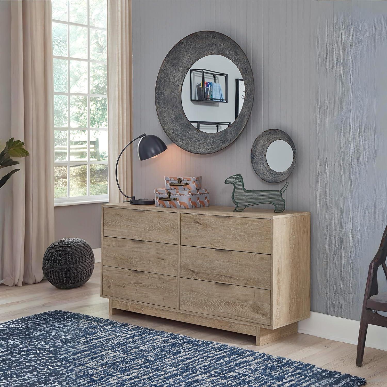 imageSignature Design by Ashley Oliah Rustic 6 Drawer Dresser Light BrownLight Brown