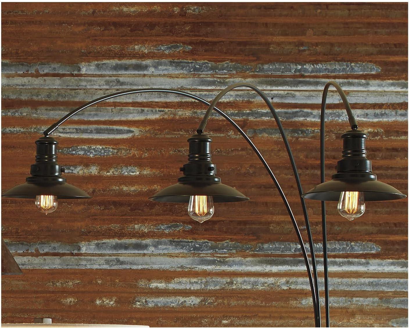 imageSignature Design by Ashley Sheriel Industrial Metal Arc Lamp with Adjustable Neck BlackBlack