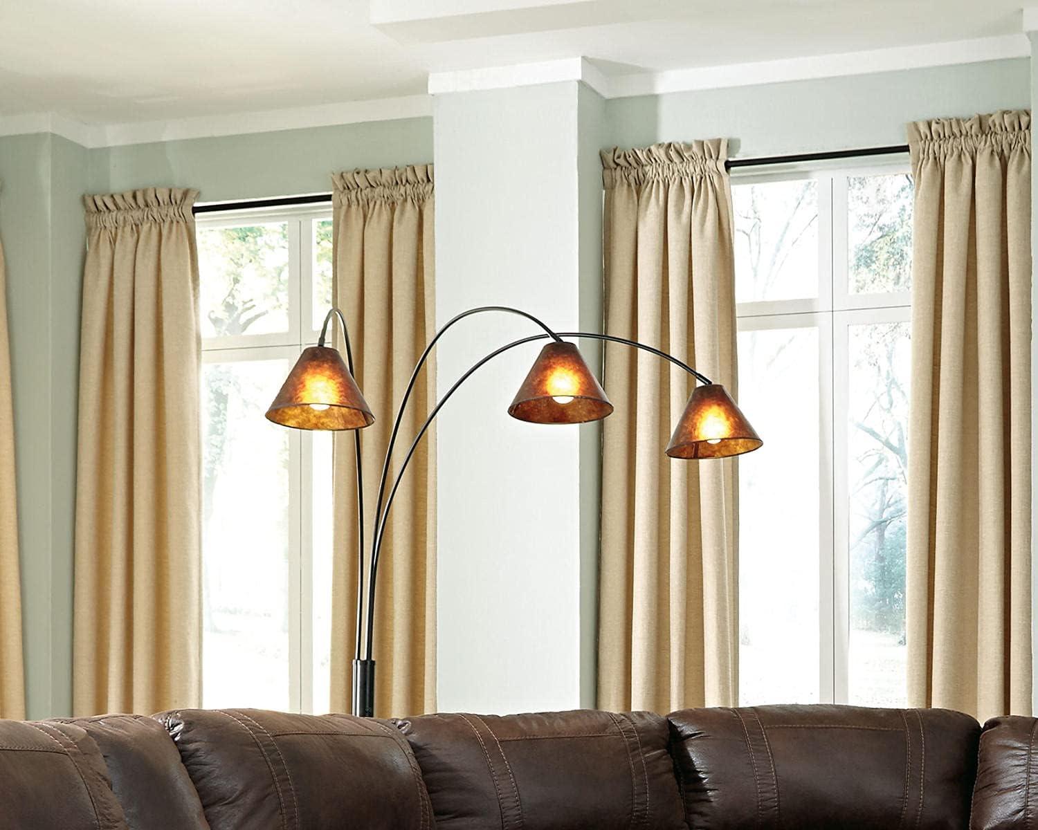 imageSignature Design by Ashley Sheriel Industrial Metal Arc Lamp with Adjustable Neck BlackBrown