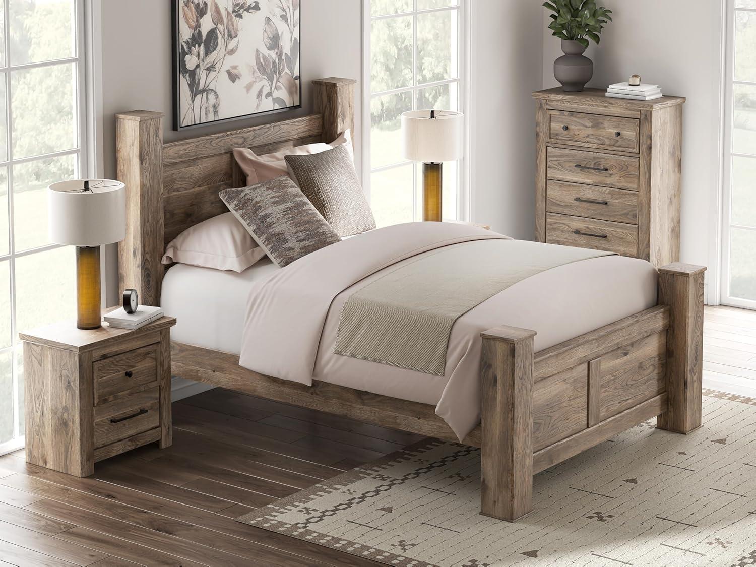 imageSignature Design by Ashley Stanziford Casual 5Drawer Chest with Wood Finish Dark Brown