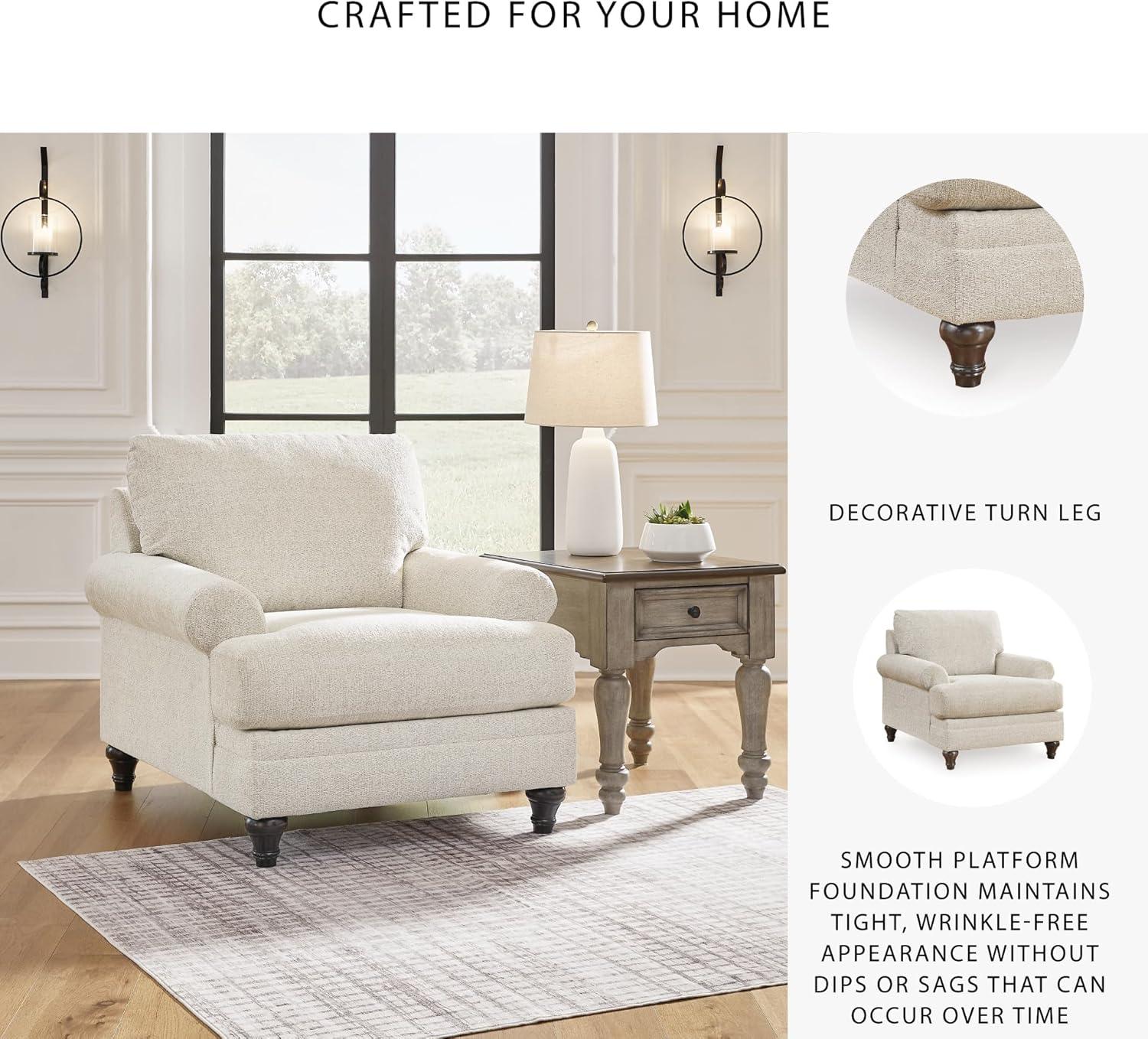 imageSignature Design by Ashley Valerani Classic Upholstered Chair Beige