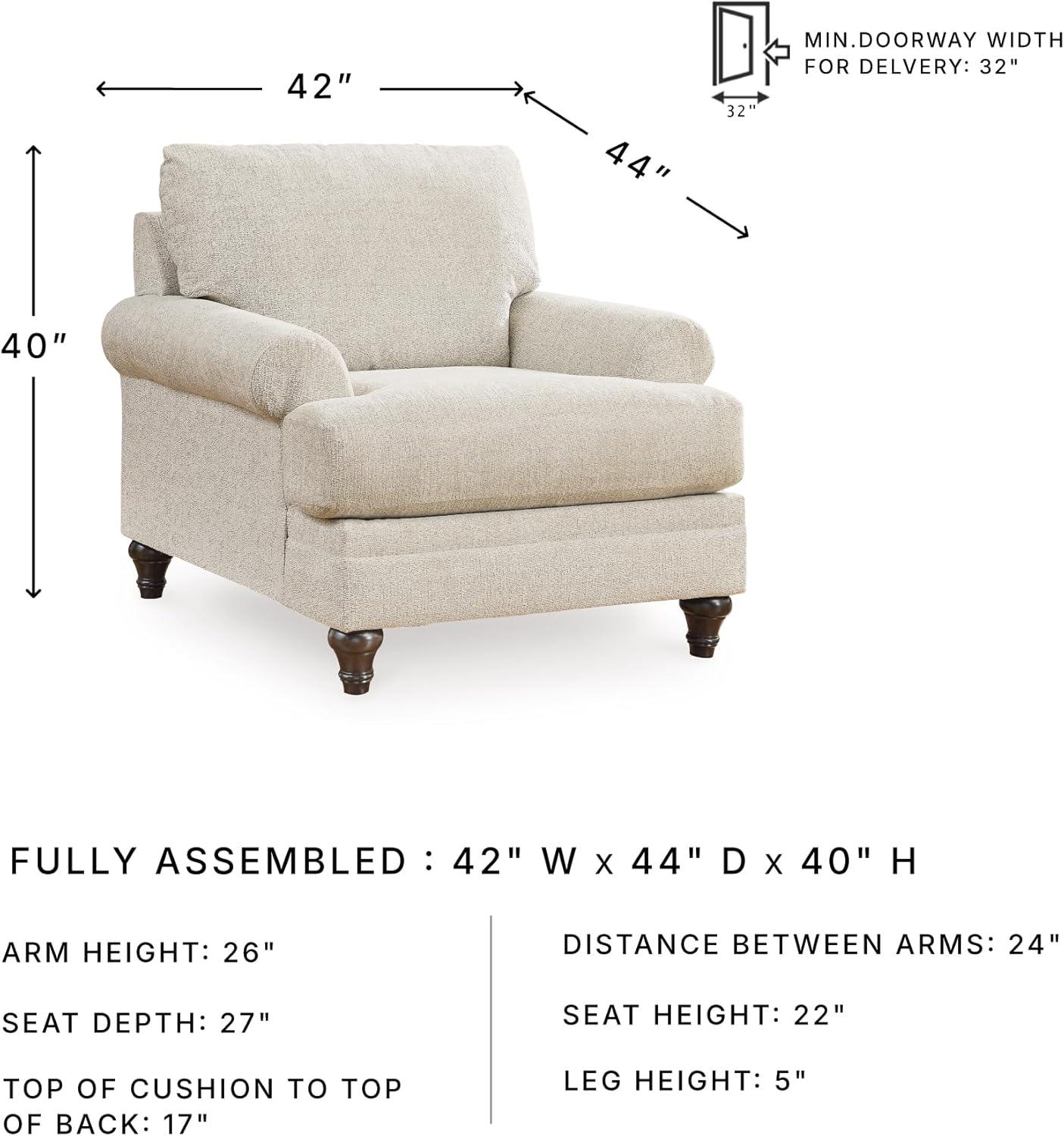 imageSignature Design by Ashley Valerani Classic Upholstered Chair Beige