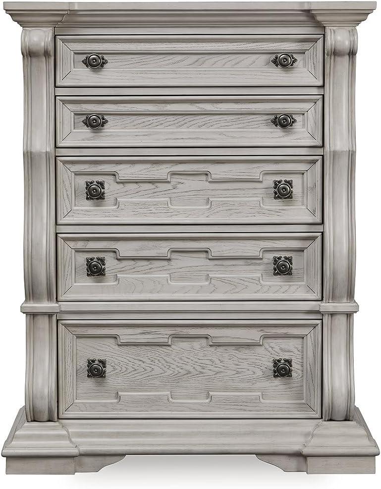 imageSignature Design by Ashley Valleymont Traditional 5Drawer Chest with Wood Finish Beige