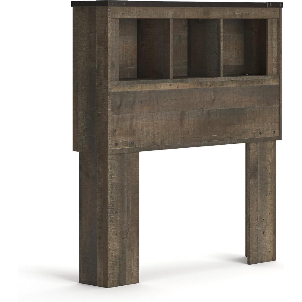 imageSignature Design by Ashley Ashley Furniture Signature Design  Trinell Youth Twin Bookcase Headboard  Childrens Casual Bedroom Bedset  Component Piece  Brown B44663Twin