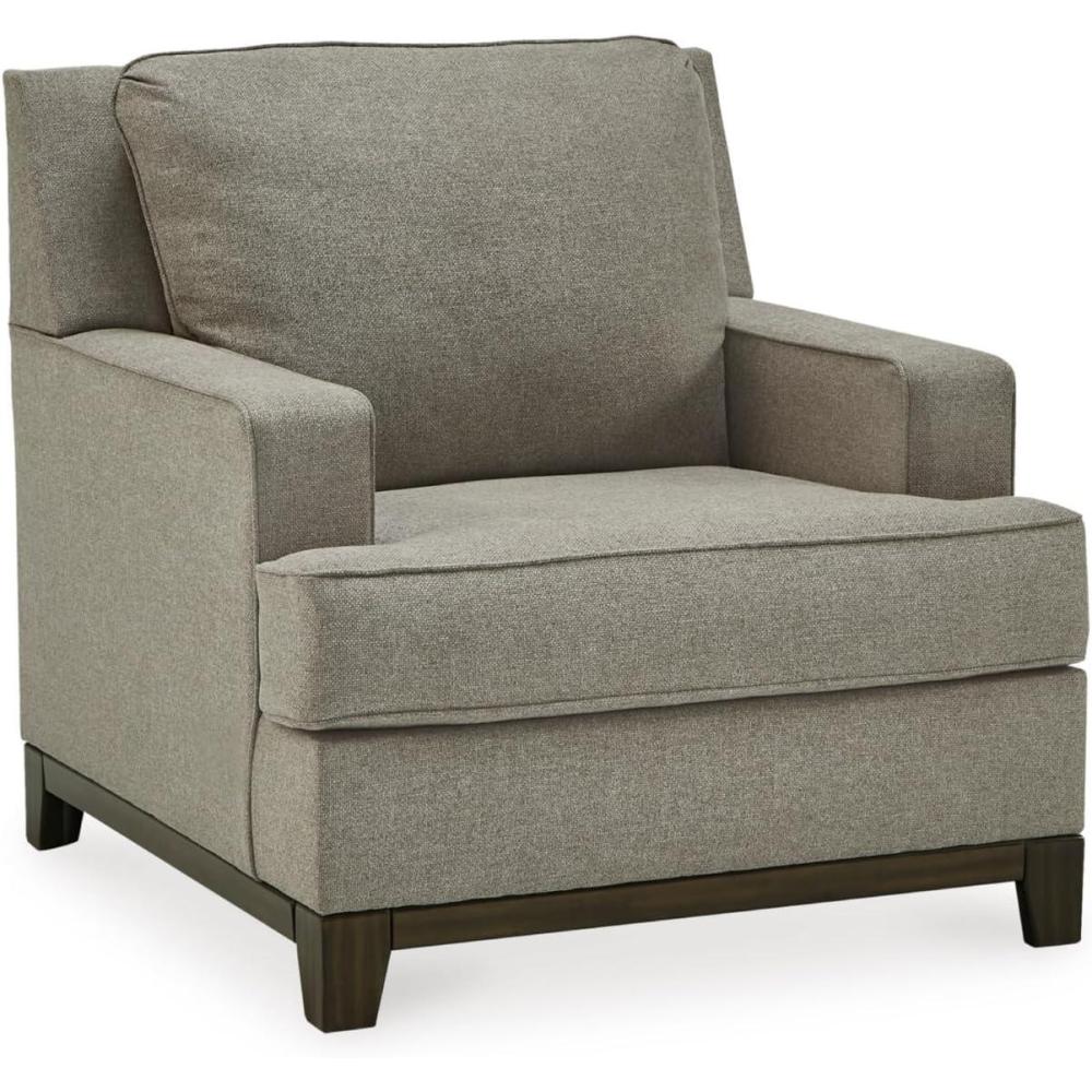 imageSignature Design by Ashley Kaywood Modern Track Arm Accent Chair Grayish Brown