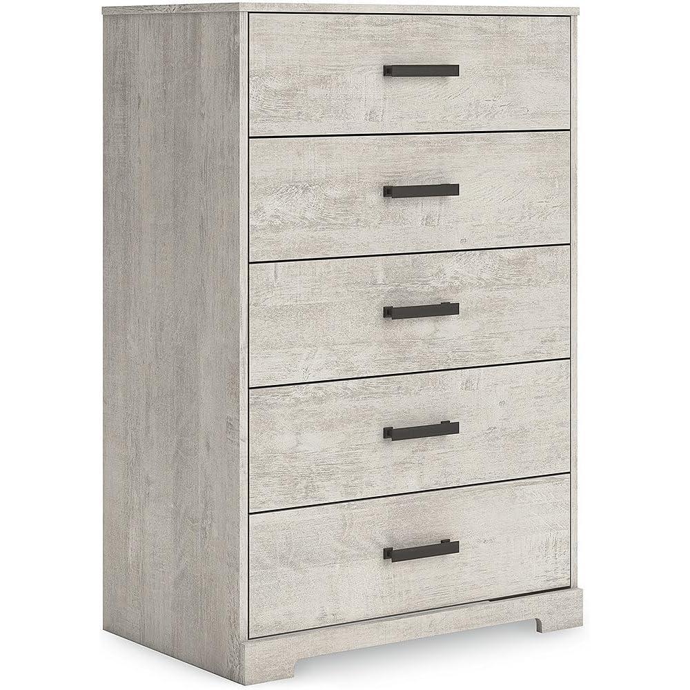 imageSignature Design by Ashley Shawburn Vintage 5 Drawer Chest with Safety Stop Light Gray5 Drawer Chest