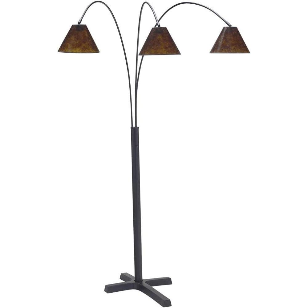 imageSignature Design by Ashley Sheriel Industrial Metal Arc Lamp with Adjustable Neck BlackBrown