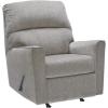 imageSignature Design by Ashley Altari Modern Nursery Manual Rocker Recliner Light GrayGrey