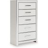 imageSignature Design by Ashley Ravalori Contemporary 5Drawer Chest with Wood Finish White
