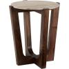 imageSignature Design by Ashley Tanidore Casual Marble Tabletop End Table with Cross Legs Light Brown ampamp Dark Brown