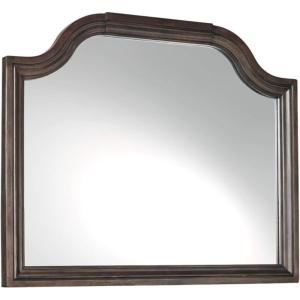 Signature Design by Ashley Adinton Traditional 44 x 36 Bedroom Mirror with Cutaway Shape, Brown