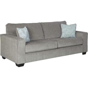 Signature Design by Ashley Altari Modern Sofa with 2 Accent Pillows, Light Gray(Alloy)