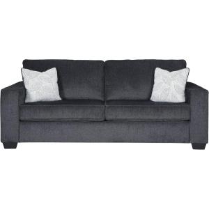 Signature Design by Ashley Altari Modern Sofa with 2 Accent Pillows, Light Gray(Slate Gray)