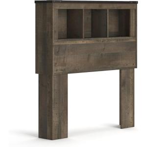Signature Design by Ashley Ashley Furniture Signature Design – Trinell Youth Twin Bookcase Headboard – Children’s Casual Bedroom Bedset – Component Piece – Brown (B446-63)(Twin)