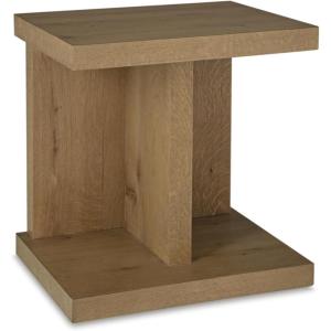 Signature Design by Ashley Brinstead Casual Chairside End Table with Power Supply and USB Ports, Light Brown(Light Brown)
