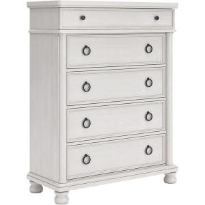 Signature Design by Ashley Greddinton Traditional 5-Drawer Chest with Wood Finish, White