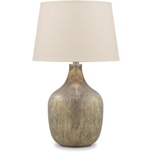Signature Design by Ashley Mari Contemporary 27.75″ Mercury Glass Table Lamp, Gray & Gold(Mari)