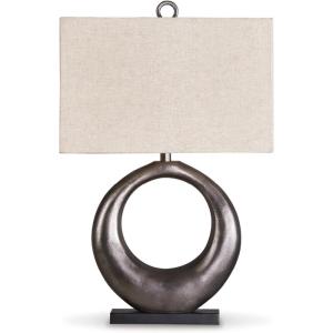 Signature Design by Ashley Saria Modern Eclectic 29.5″ Table Lamp, Antique Silver Finish